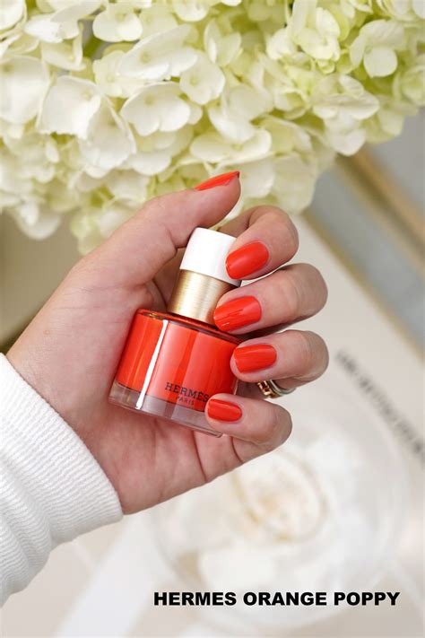 hermes orange poppy nail polish